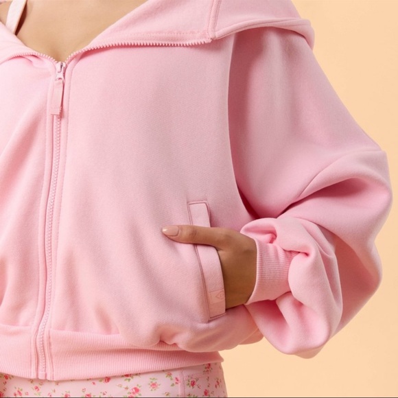 Blogilates Marshmallow Full Zip-Up Hooded Sweatshirt - Picture 3 of 4